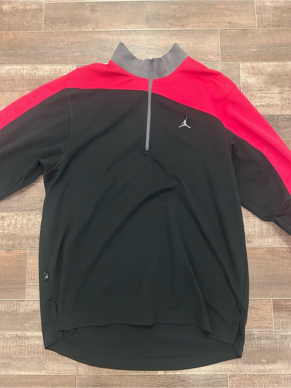 Jordan Black & Red Half-Zip Performance Pullover